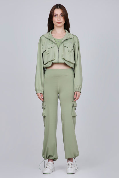 HYBRID CARGO JACKET - MATCHA