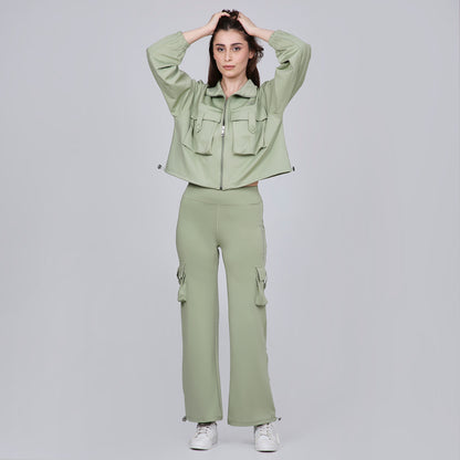 HYBRID CARGO JACKET - SAGE GREEN