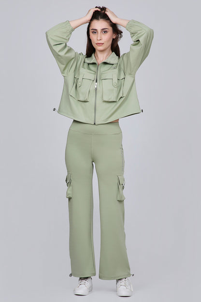 HYBRID CARGO PANTS - MATCHA