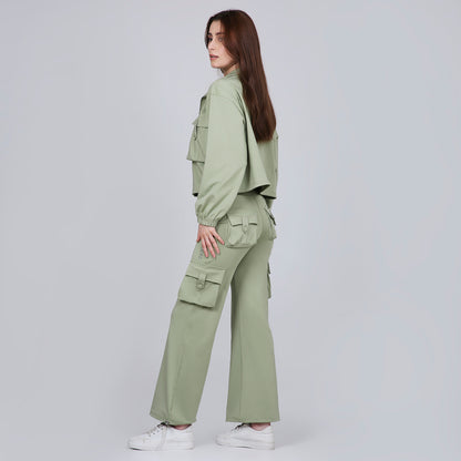 HYBRID CARGO JACKET - SAGE GREEN