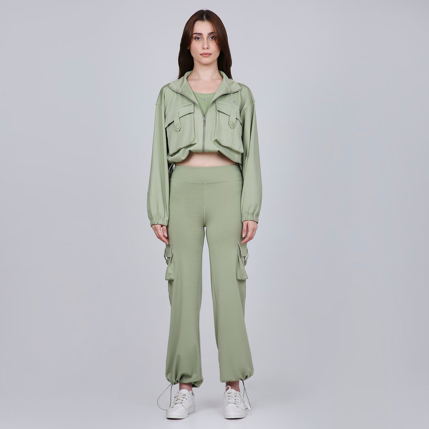 HYBRID CARGO JACKET - SAGE GREEN
