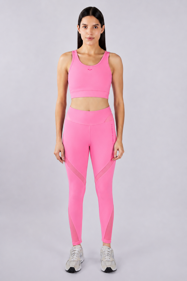 MESH ATTACK Leggings - Candy pink