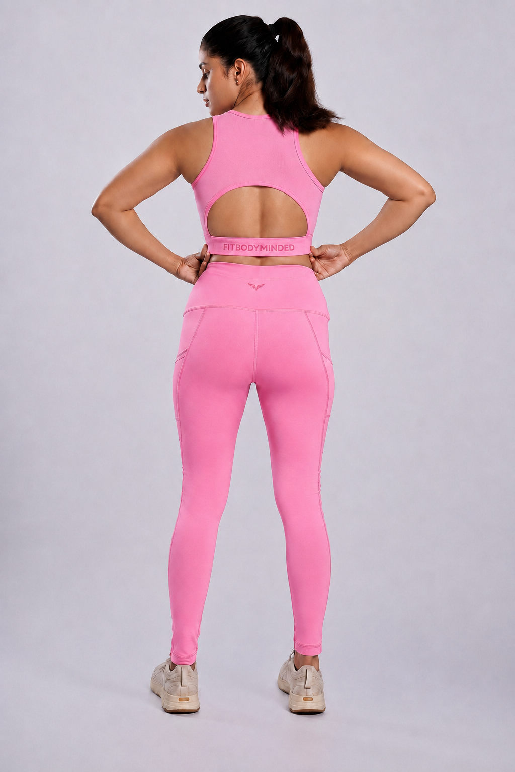 U Shape Premium Sports Bra - Candy Pink