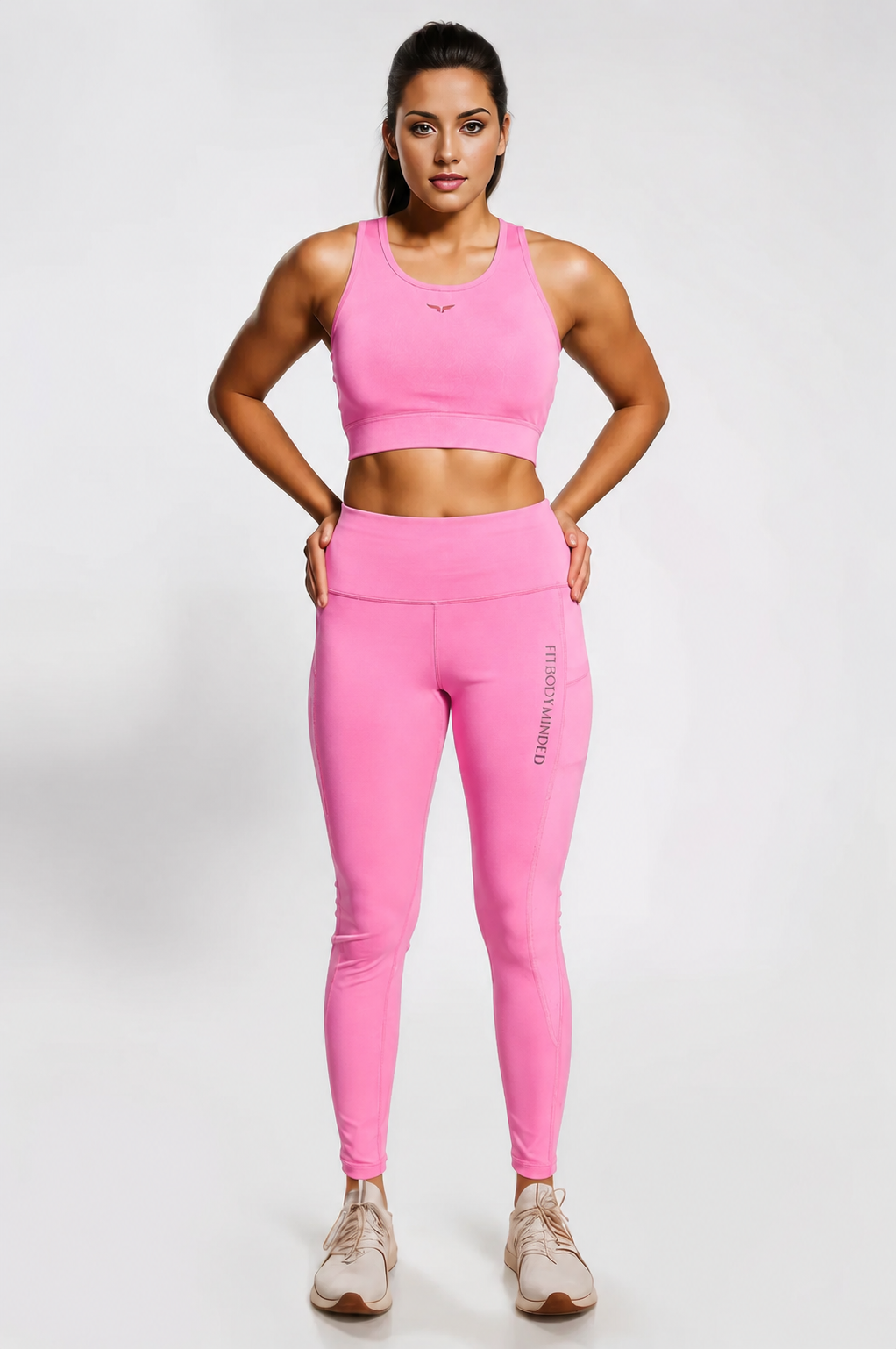 U Shape Premium Sports Bra - Candy Pink