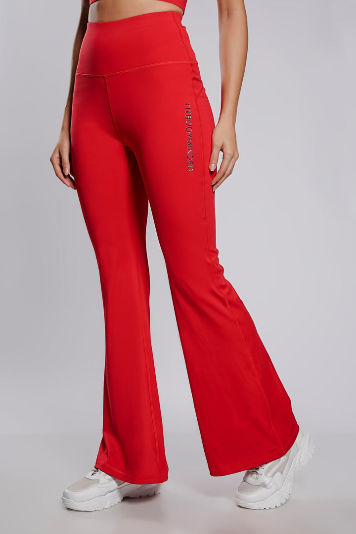 Your Flare Premium Yoga Pants - Fire Red