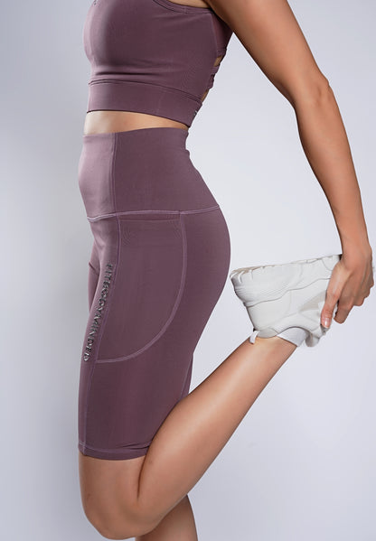 Premium High Waisted Cycling Shorts - Lavender