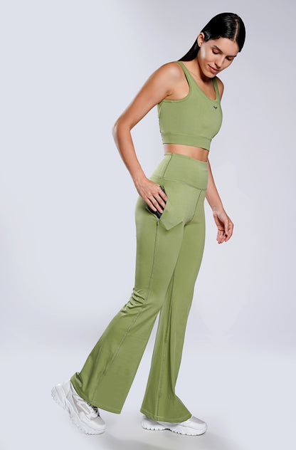 Your Flair Premium Yoga Pants - Sage Green