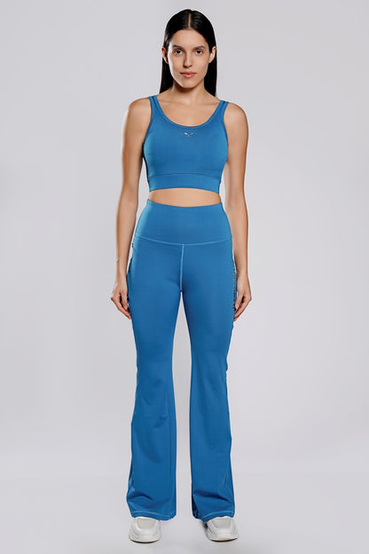 Your Flair Premium Yoga Pants - Bahama Blue