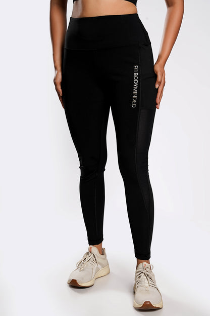 Premium Girl On The Run Mesh Leggings - Black