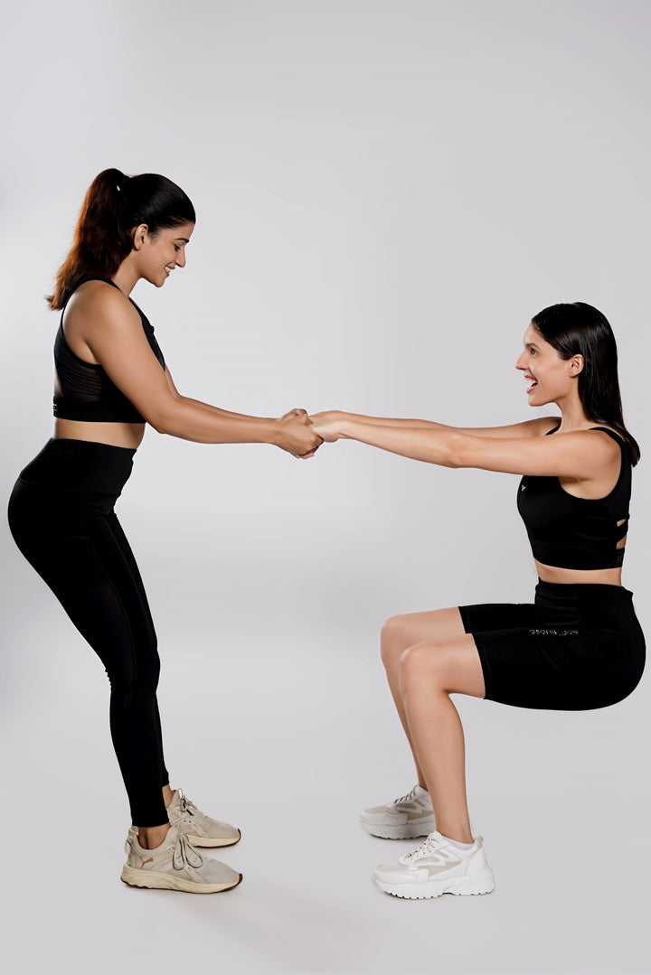 Premium High Waisted Cycling Shorts - Black