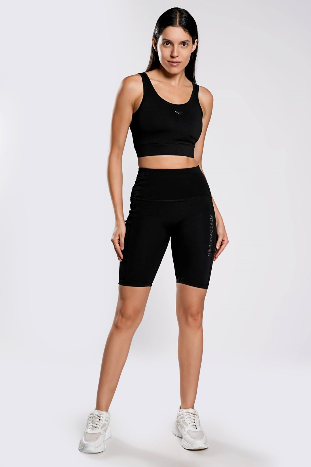 Premium High Waisted Cycling Shorts - Black