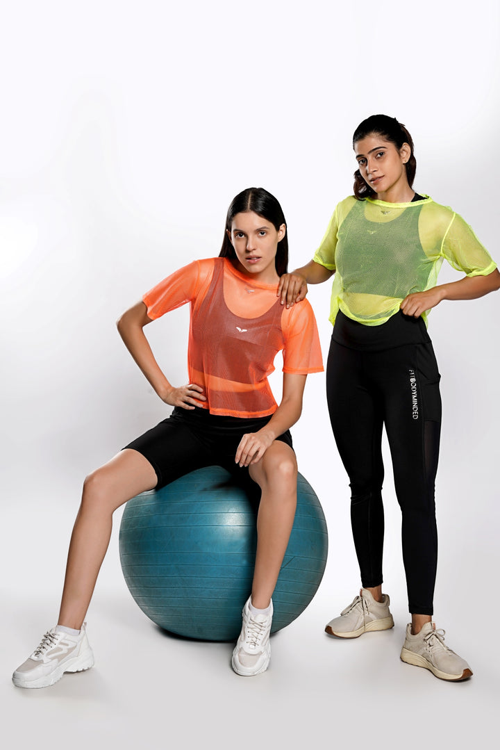 Boxy Mesh Orange T-shirt