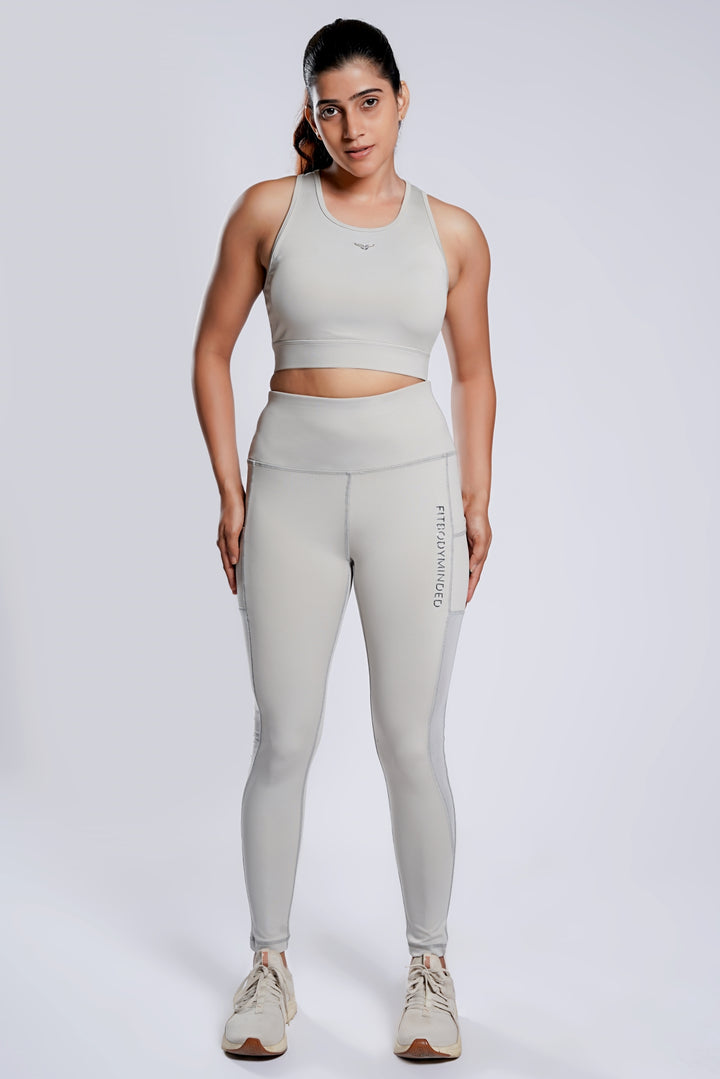 Premium Girl On The Run Mesh Leggings - Grey