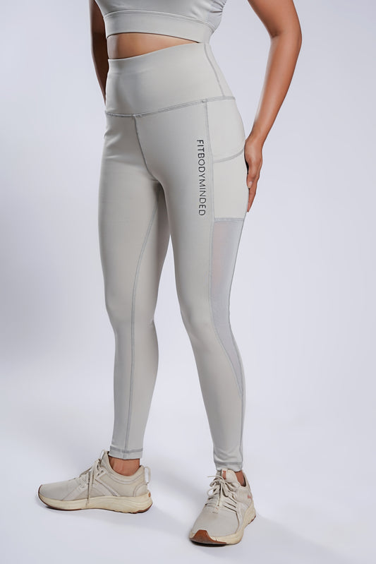 Premium Girl On The Run Mesh Leggings - Grey