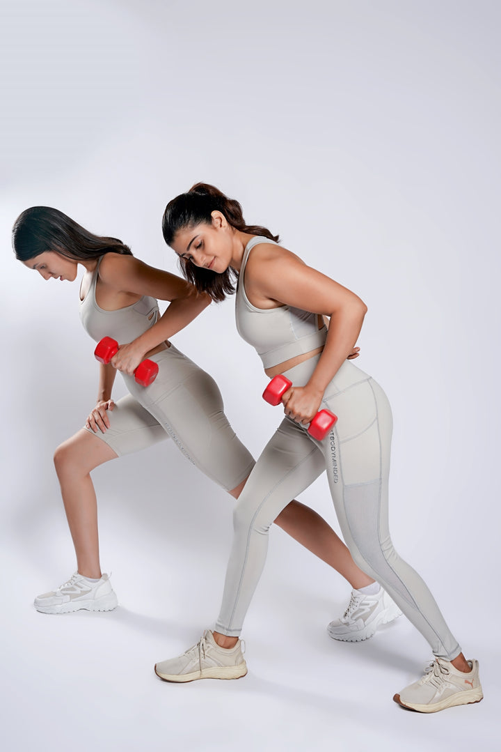 Premium Girl On The Run Mesh Leggings - Grey