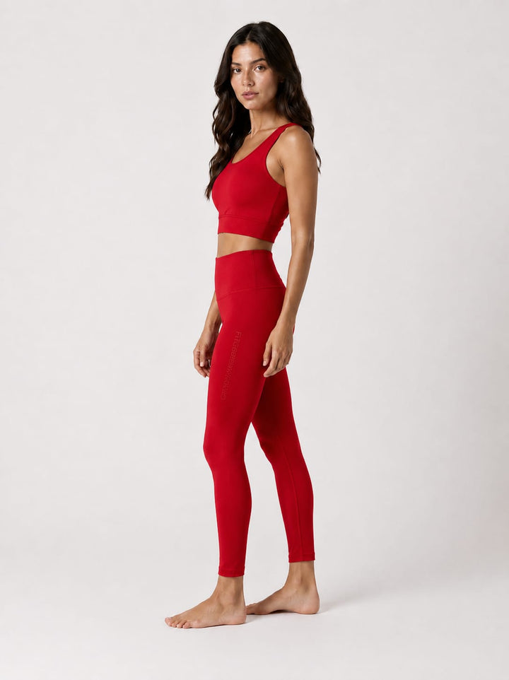AuraFlex Sculpt Legging - Fire Red