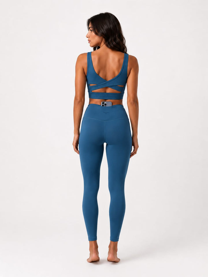 AuraFlex Sculpt Legging - Bahama Blue