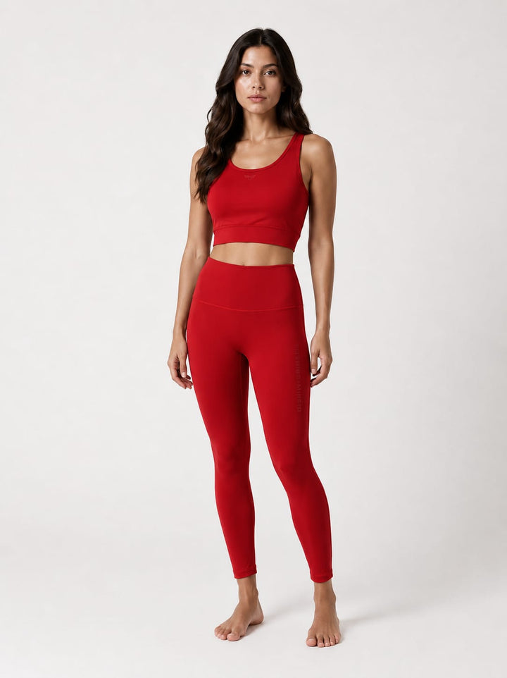 AuraFlex Sculpt Legging - Fire Red