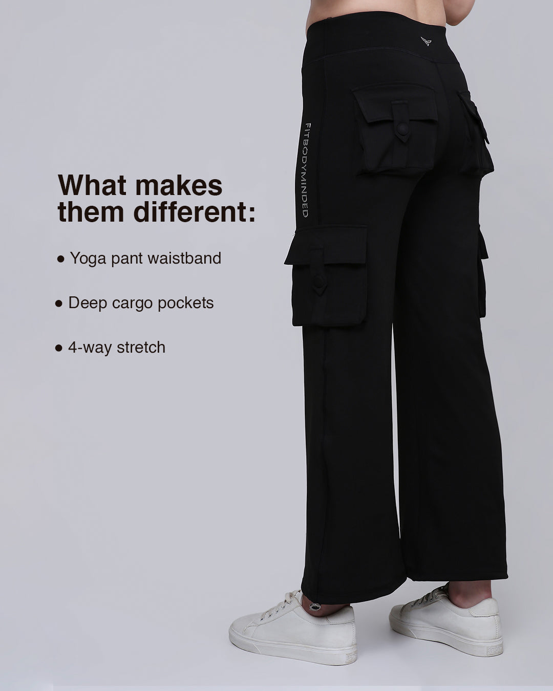 HYBRID CARGO PANTS - BLACK