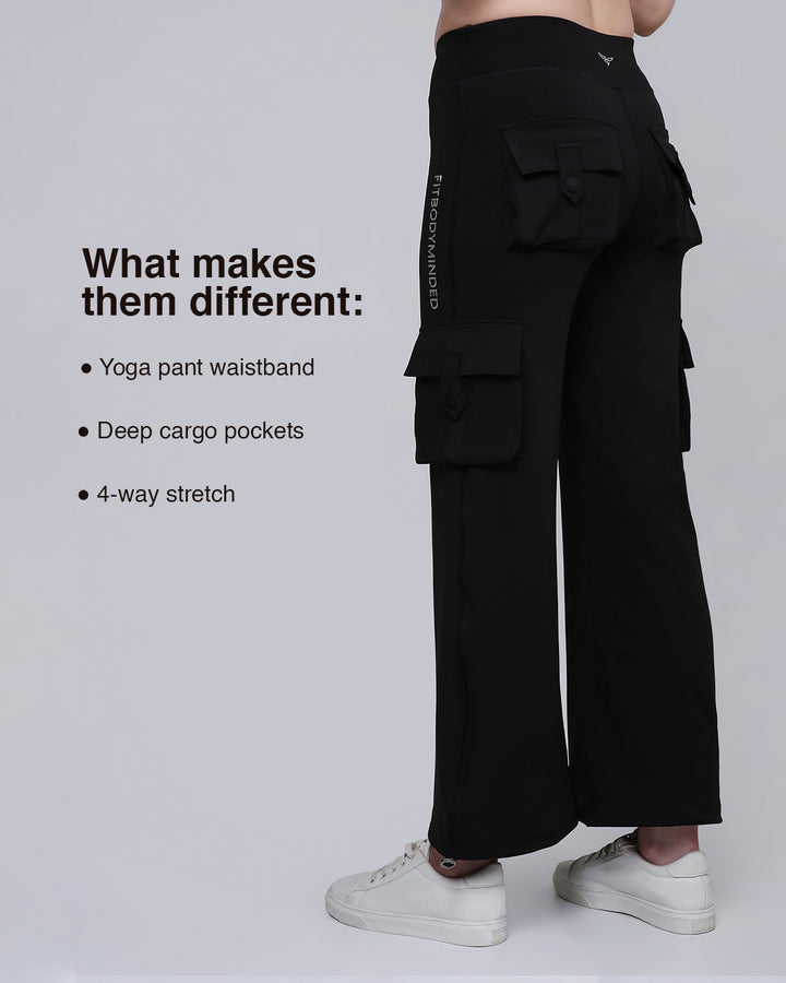 HYBRID CARGO PANTS - BLACK