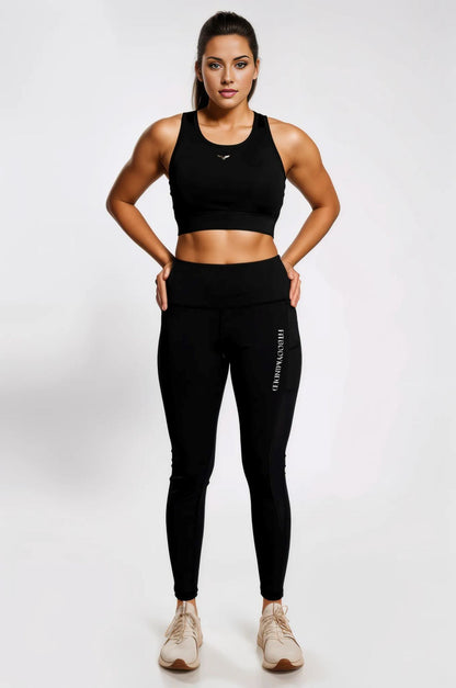 Premium Girl On The Run Mesh Leggings - Black