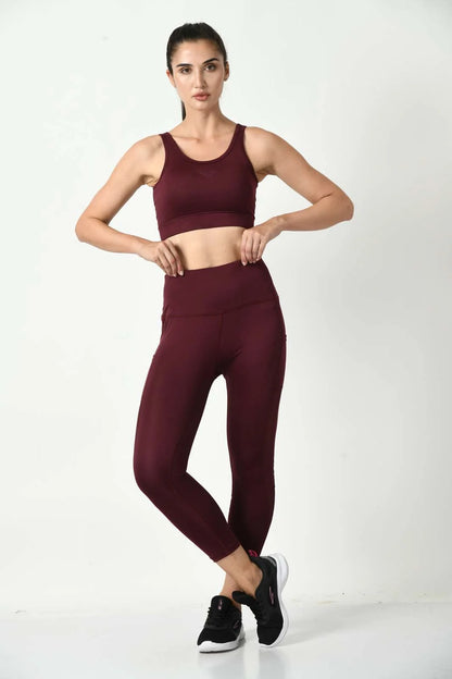 Crossover Cherry Red Sports Bra (3)