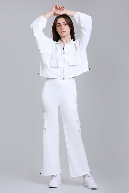 HYBRID CARGO PANTS - WHITE