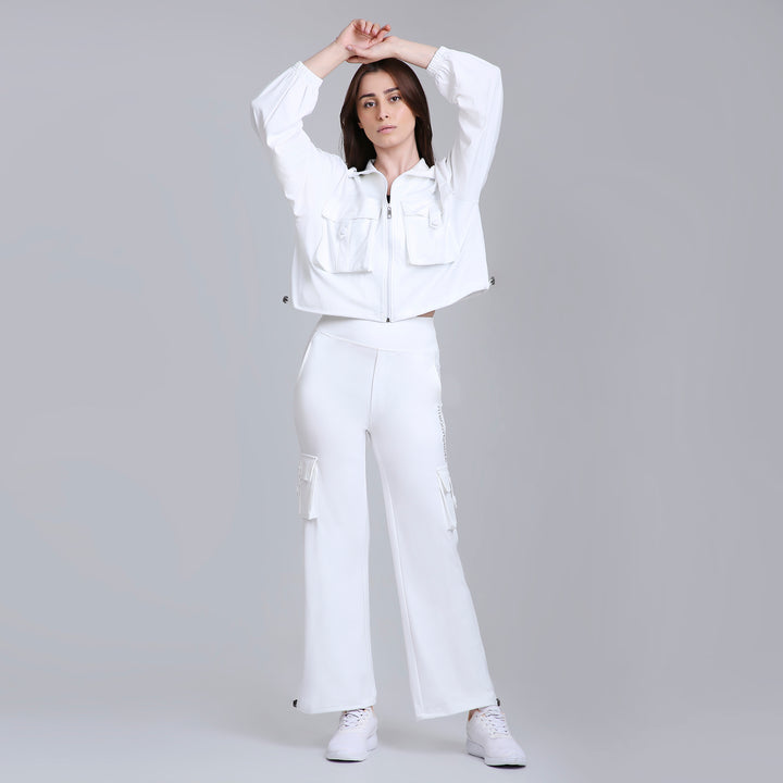 HYBRID CARGO JACKET - WHITE