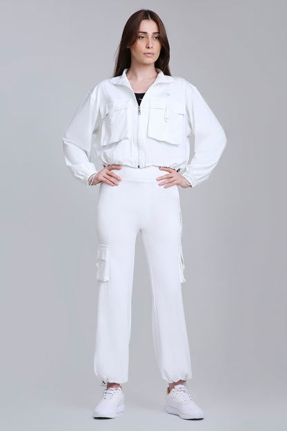 HYBRID CARGO PANTS - WHITE