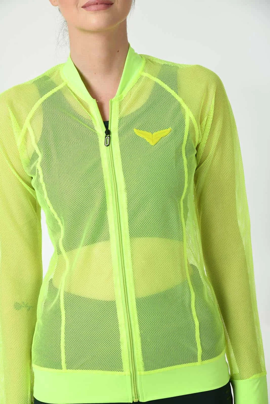 Fitbodyminded Happy Body Mesh Jacket Neon Green (3)