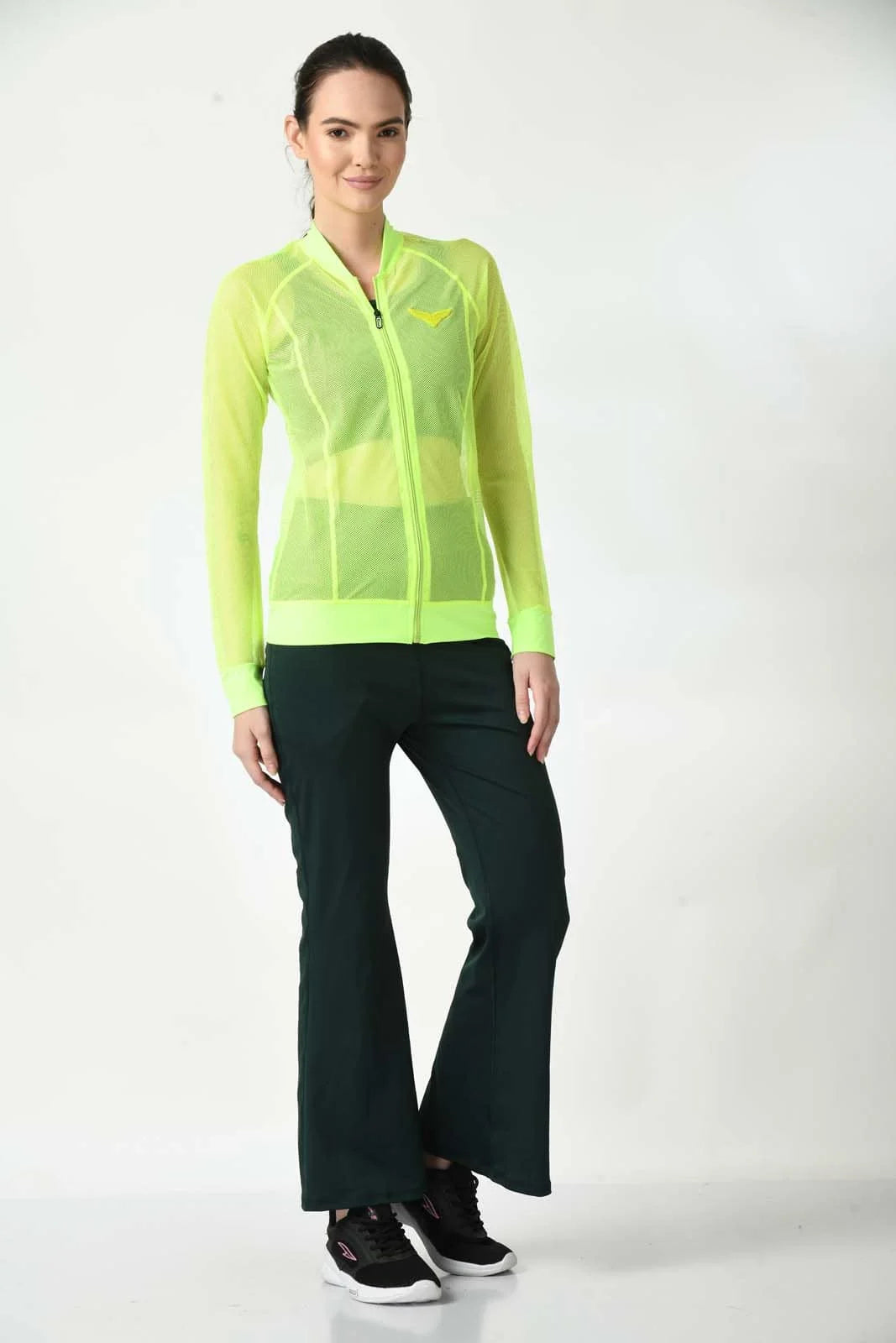 Fitbodyminded Happy Body Mesh Jacket Neon Green (4)