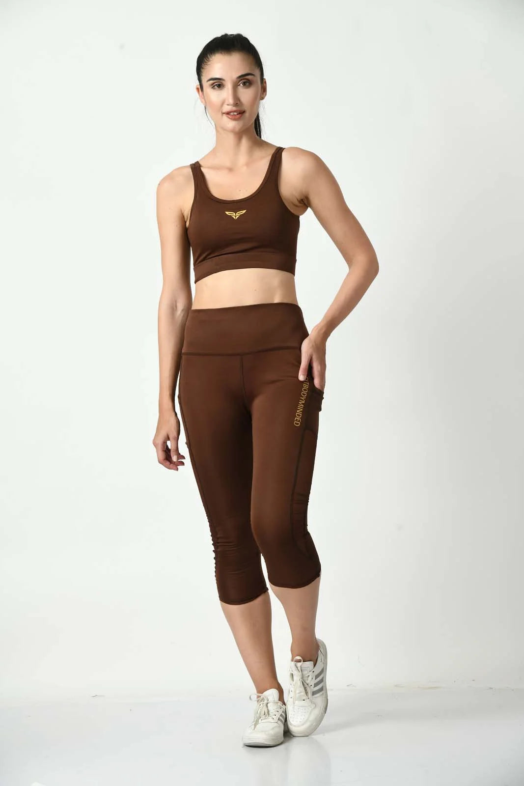 Girl On The Run Mesh Coffee Brown Leggings (4)