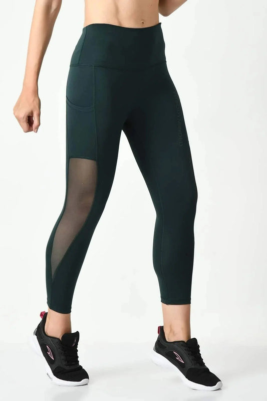 Girl On The Run Mesh Dark Green Leggings (2)