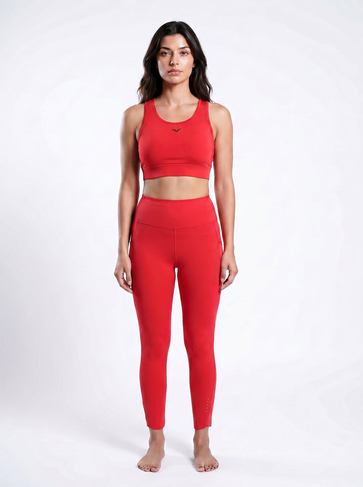 VelocityForm™ Performance Leggings -Fire Red