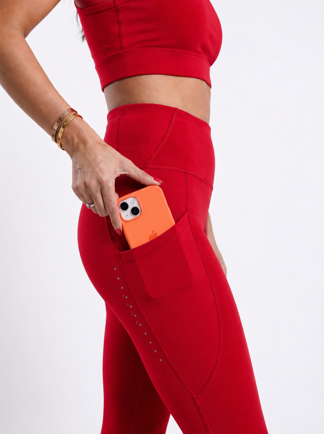 VelocityForm™ Performance Leggings -Fire Red