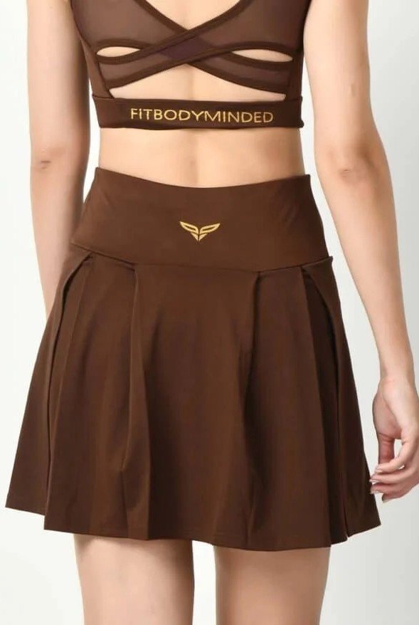 The Ideal Fusion Coffee Brown Skort (3)