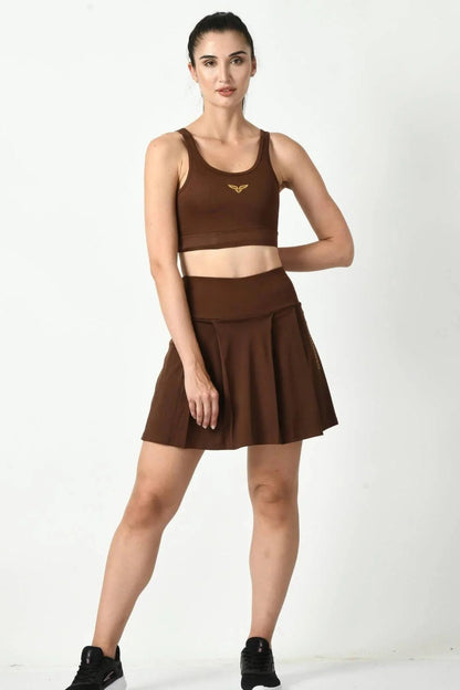 The Ideal Fusion Coffee Brown Skort (4)