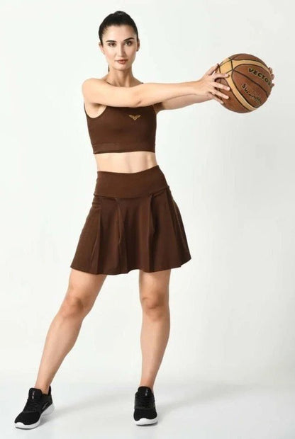 The Ideal Fusion Coffee Brown Skort (5)