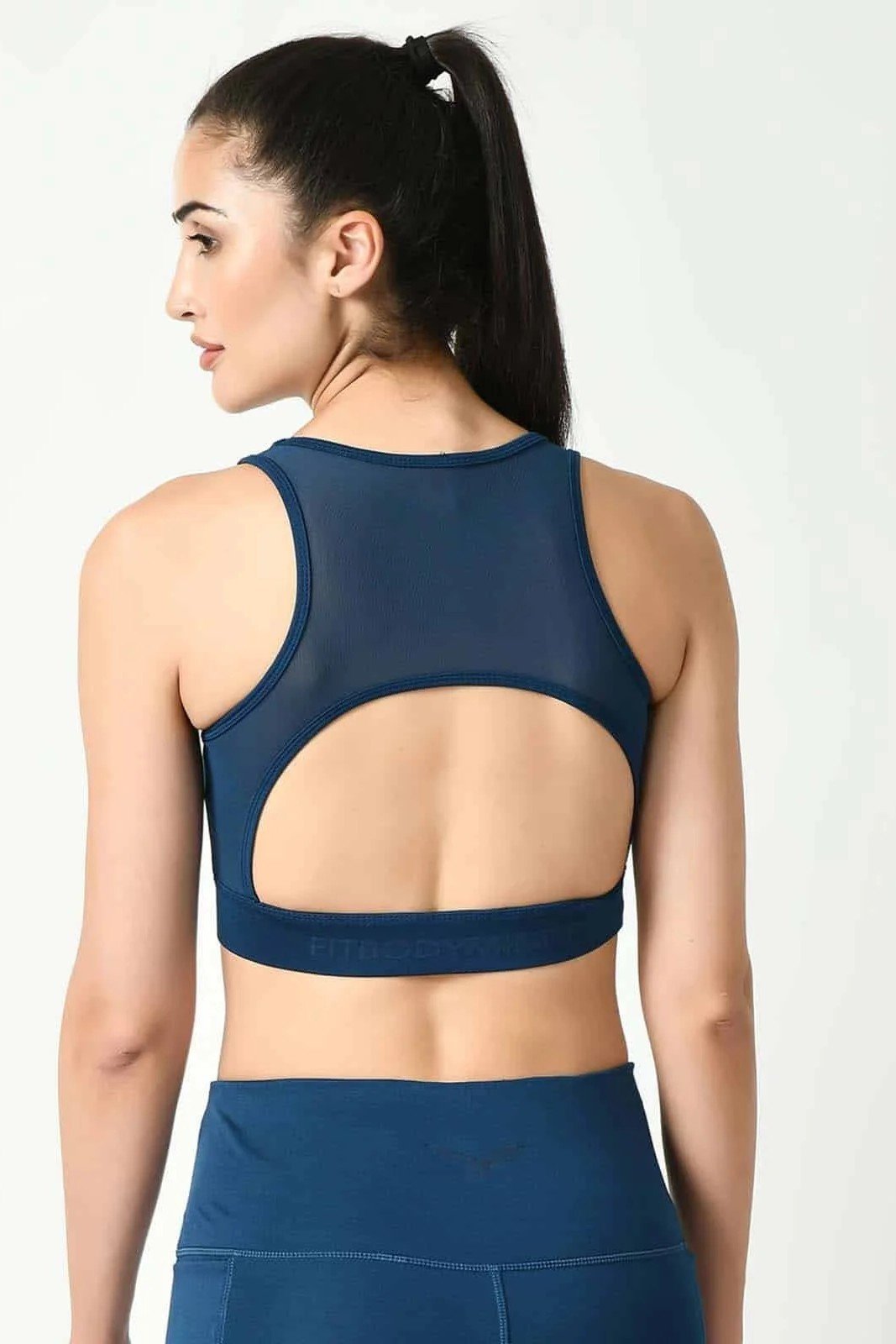 U Shaped Sports Bra Blue (3)