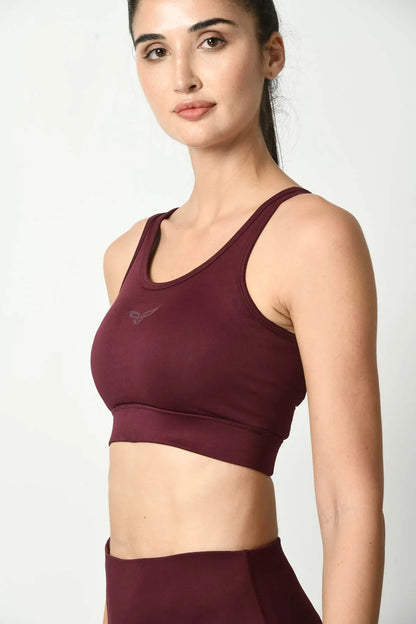 U Shaped Sports Bra Cherry Red (2)