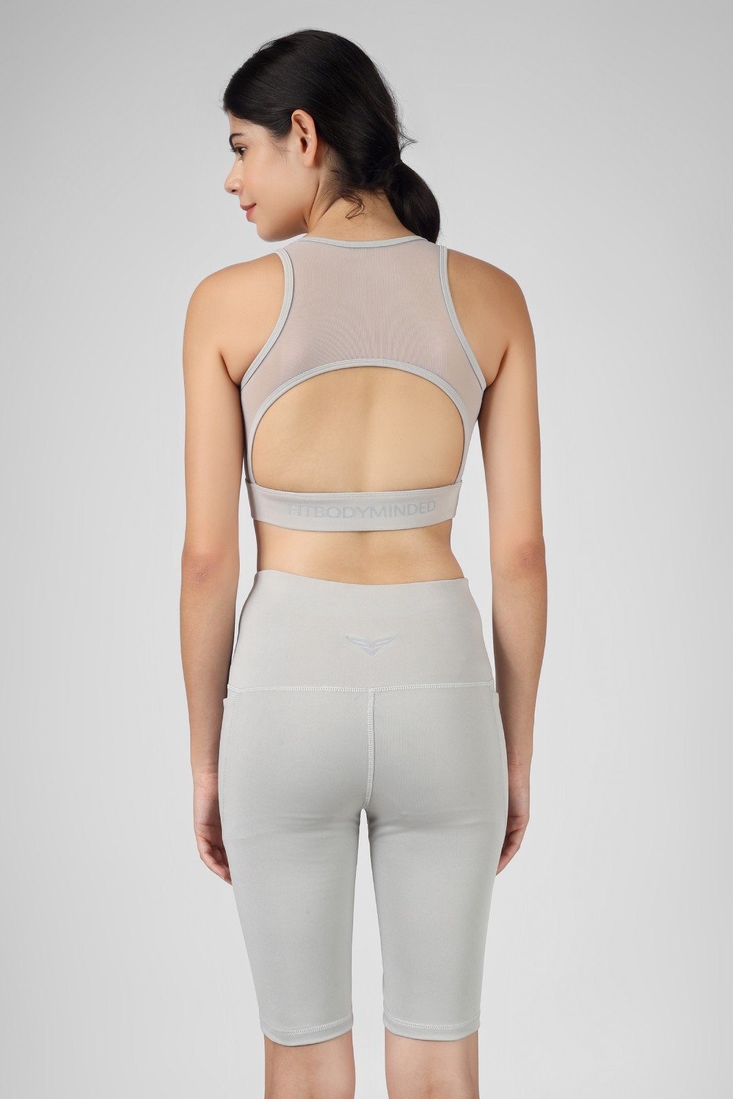 U Shaped Sports Bra Grey (1)