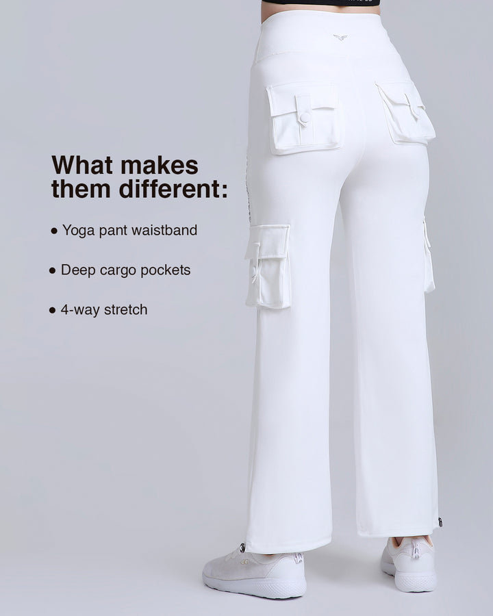 HYBRID CARGO PANTS - WHITE