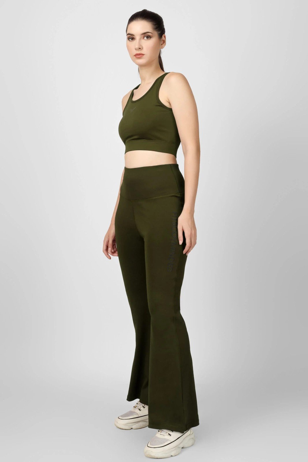 Your Flair Yoga Olive Green Pants (1)