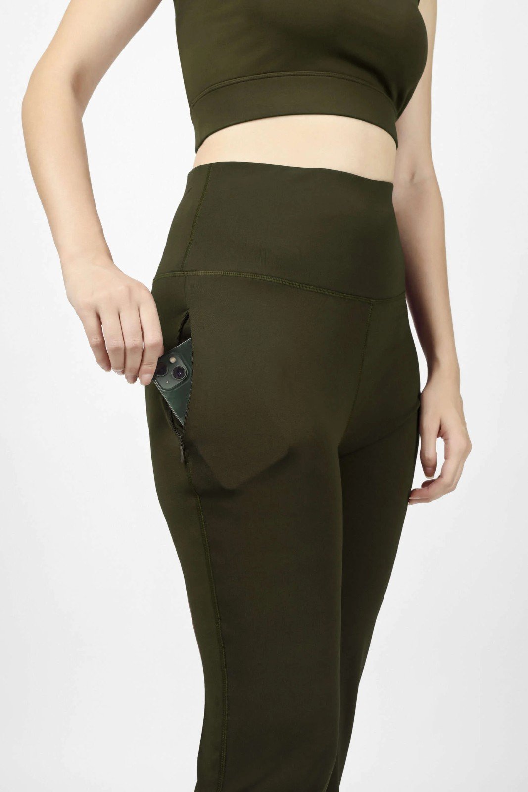 Your Flair Yoga Olive Green Pants (3)