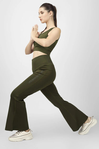 Your Flair Yoga Olive Green Pants (4)