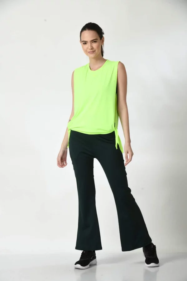 Fitbodyminded Tie Down Top Neon Green (1)