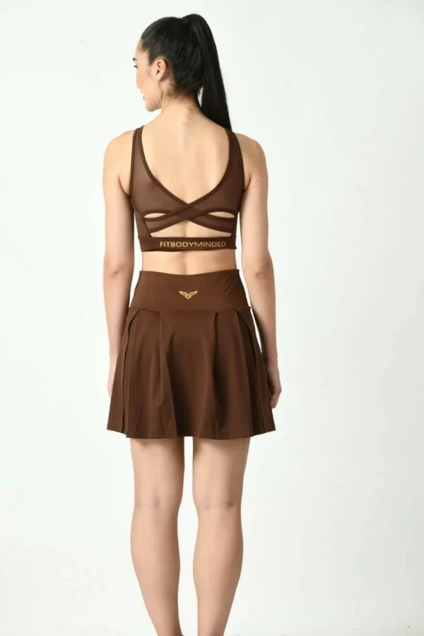 The Ideal Fusion Coffee Brown Skort (2)