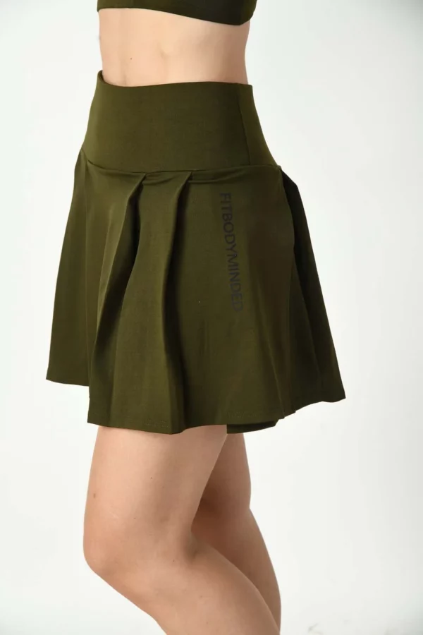 The Ideal Fusion Olive Green Skort (1)