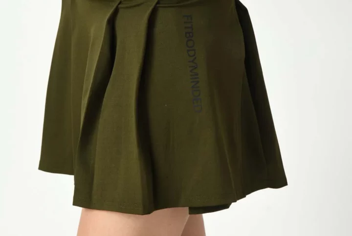 The Ideal Fusion Olive Green Skort (1)