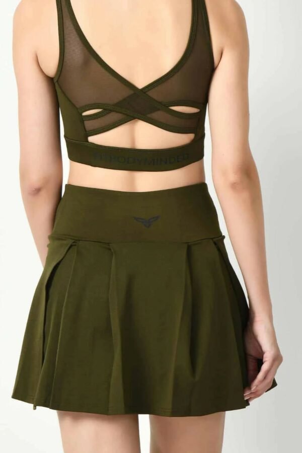 The Ideal Fusion Olive Green Skort (2)